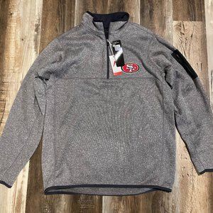 Men's San Francisco 49ers Antigua Half Zip Fleece Pullover